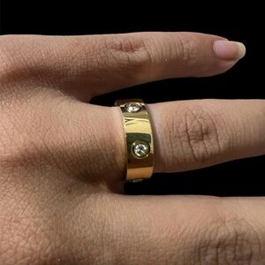 inspired stone encrusted ring